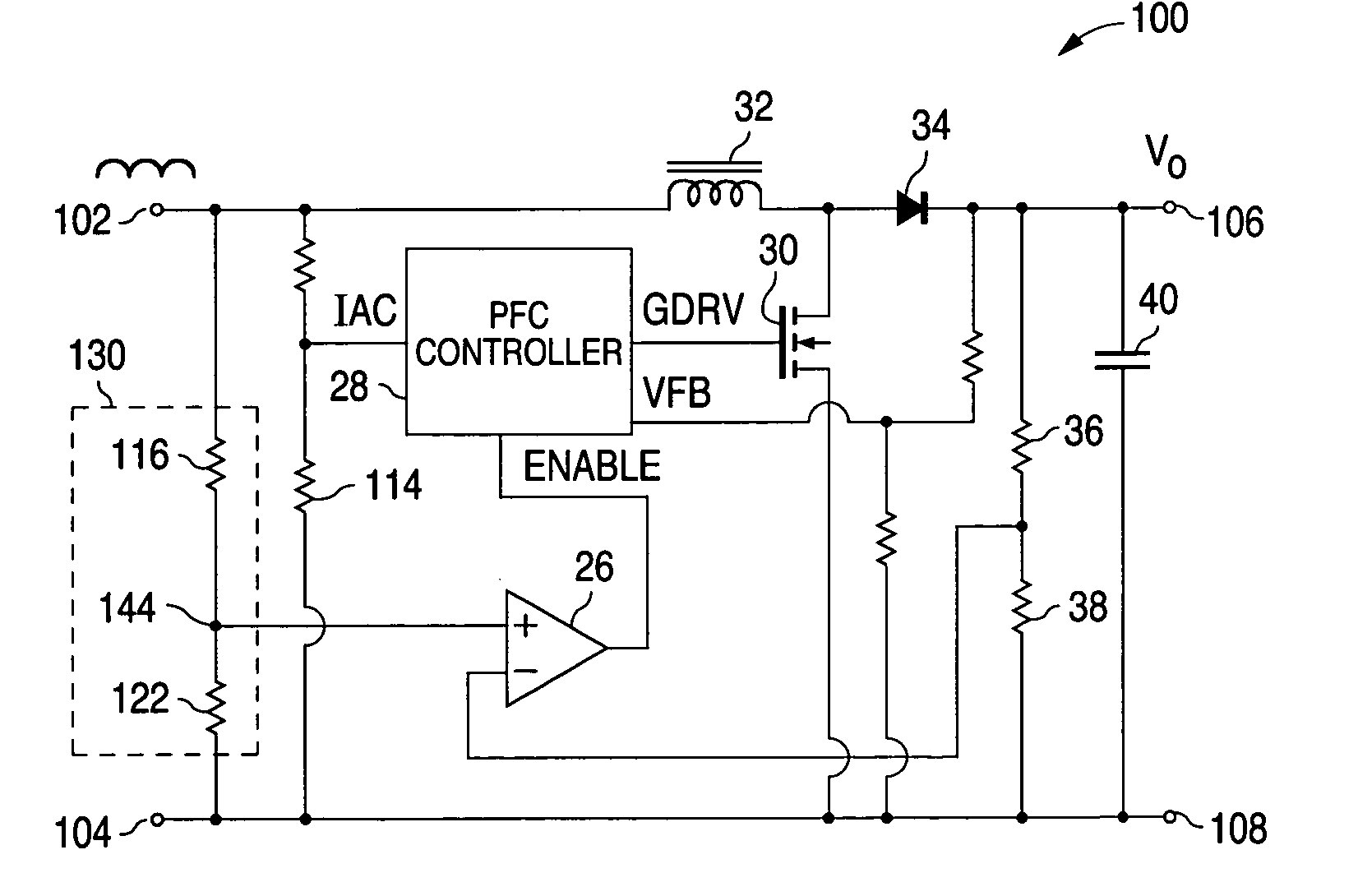 Real-time voltage detection and protection circuit for PFC boost converters