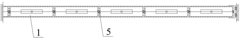 Self-closed mobile combined wall body structure