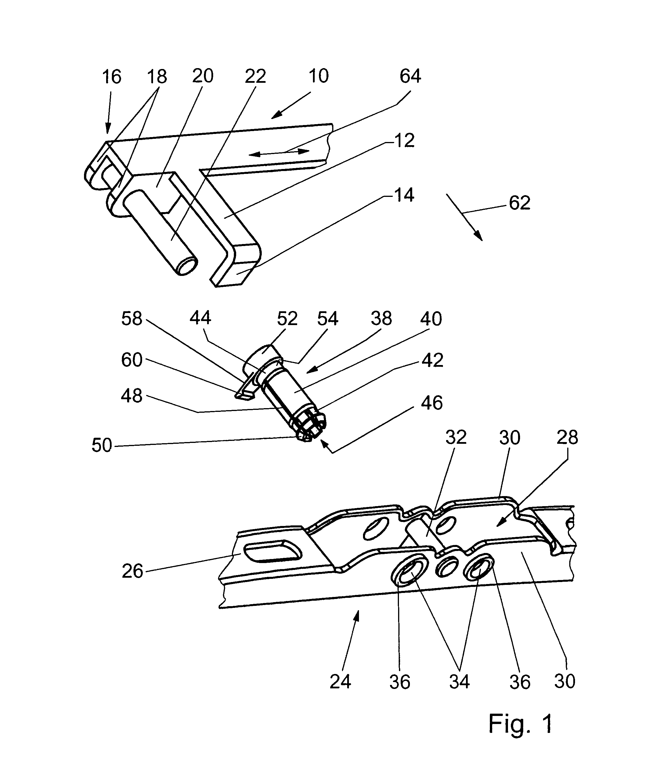 Adapter hingedly connecting a wiper blade to a wiper arm