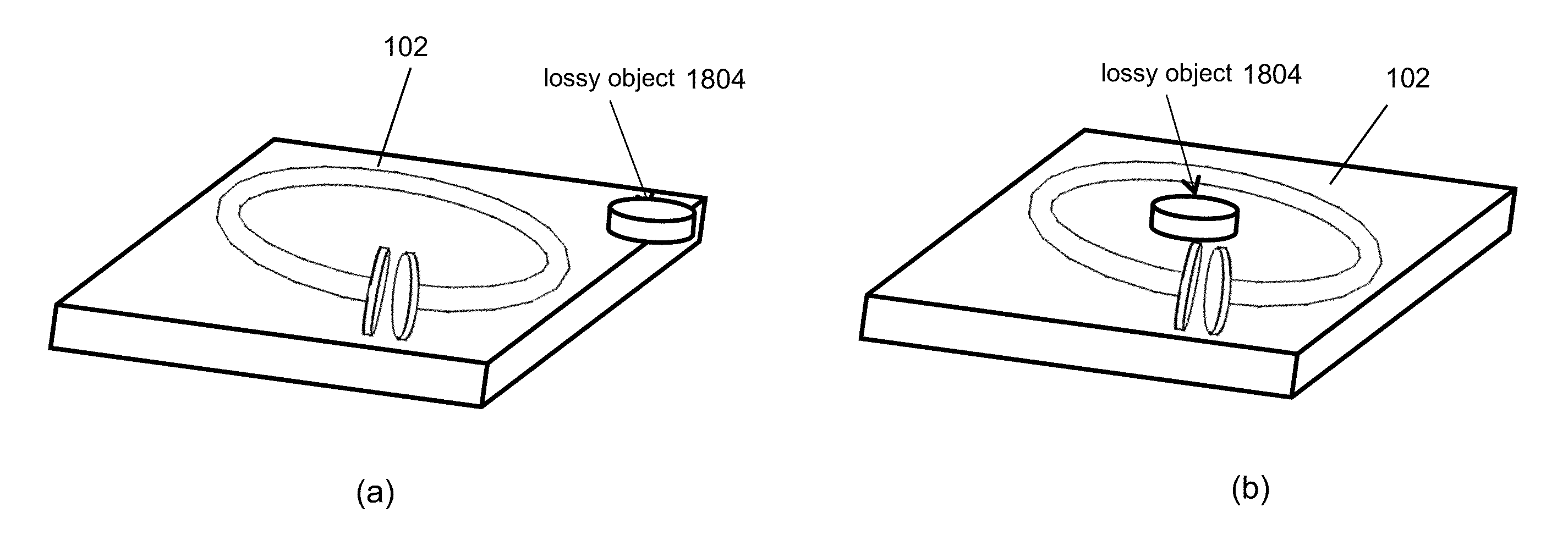 Wireless energy transfer using object positioning for low loss