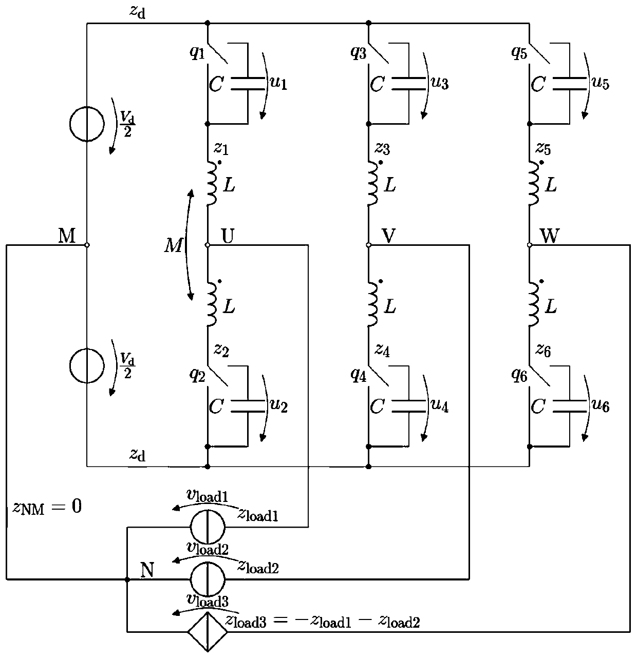 Modeling control method of modular multilevel converter based on singular perturbation