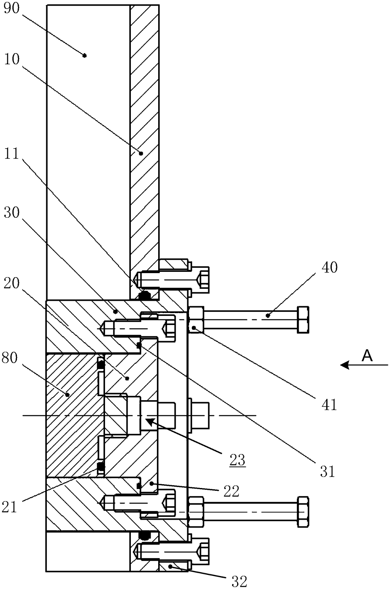 Safe replacement device for soil pressure sensor