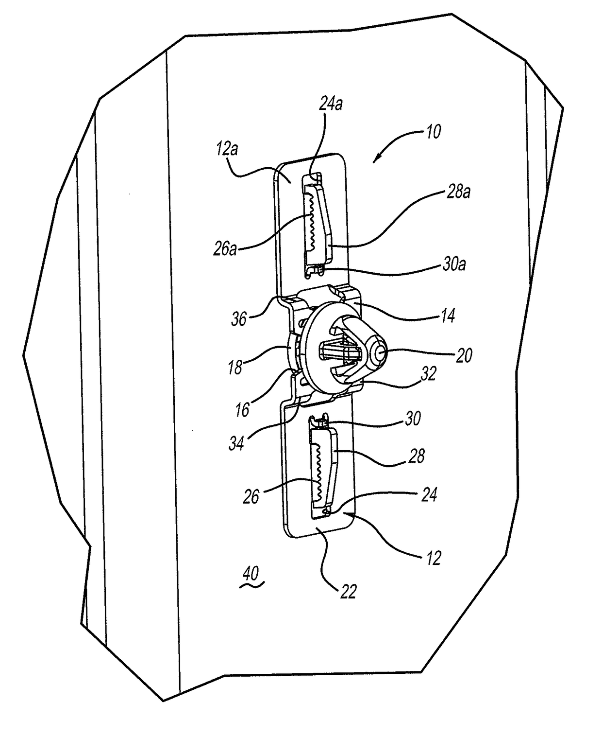 Low profile push on metal doghouse