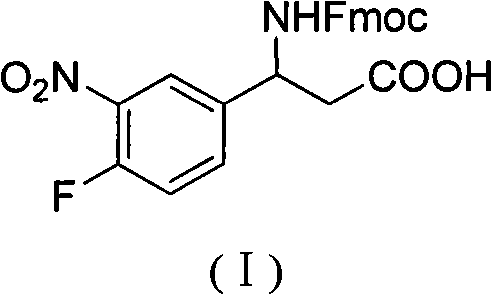 3-Fmoc amino-3-(3-nitro-4-fluophenyl) propionic acid and preparation method thereof