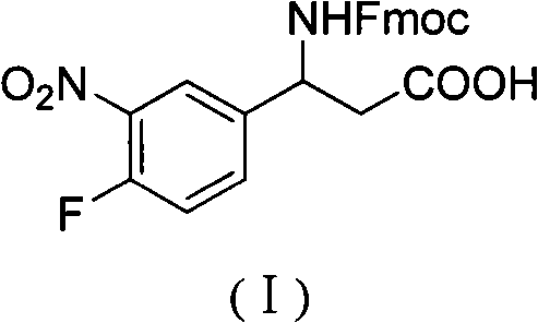 3-Fmoc amino-3-(3-nitro-4-fluophenyl) propionic acid and preparation method thereof