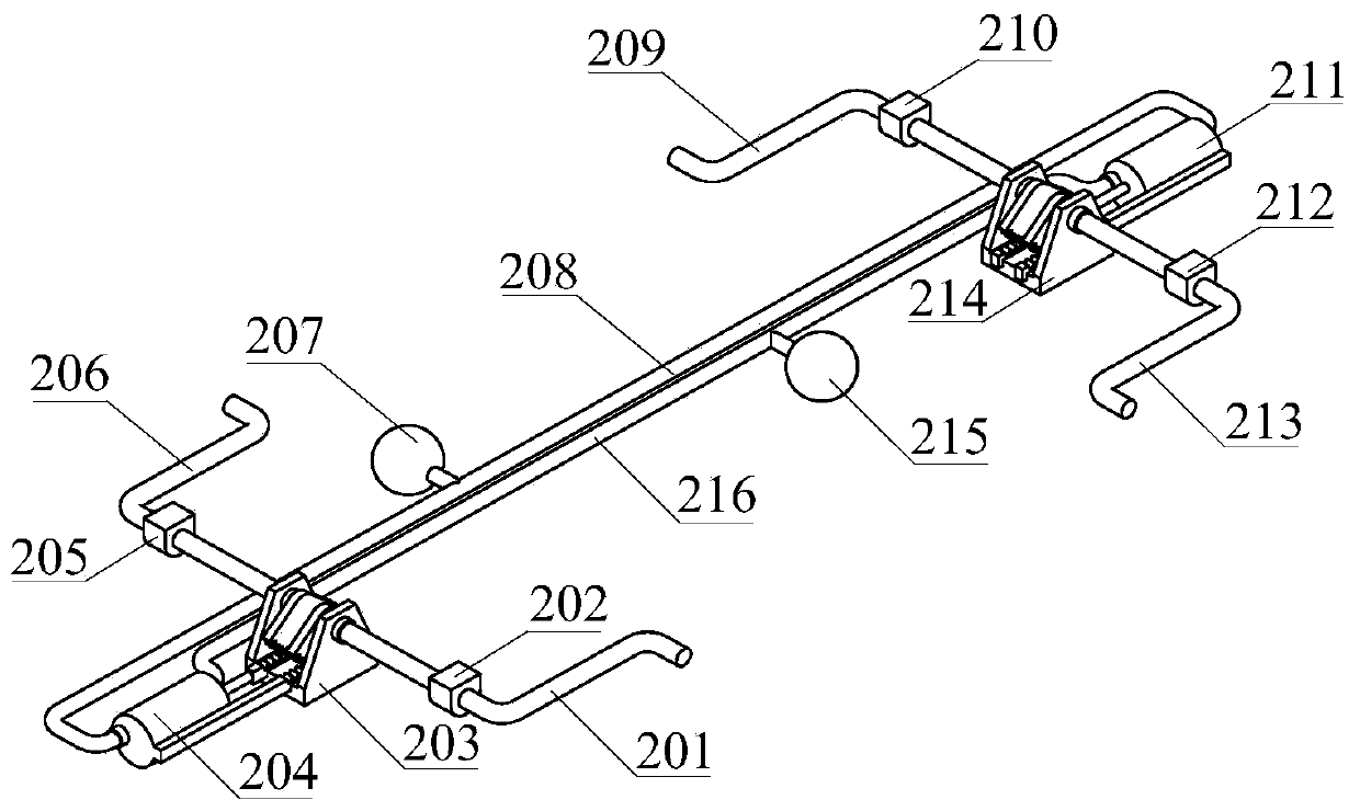 Horizontally-arranged hydraulic cylinder dynamic adjusting suspension