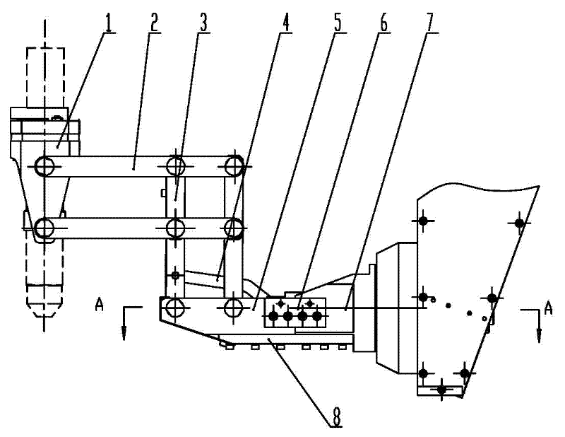 Bevel cutting device of plasma cutting machine