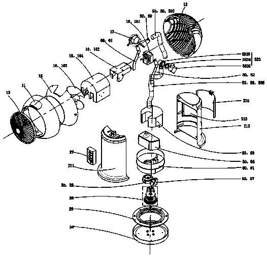 Air circulation fan with humidifying function