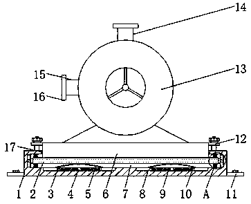 Water pump capable of buffering and damping and damping principle