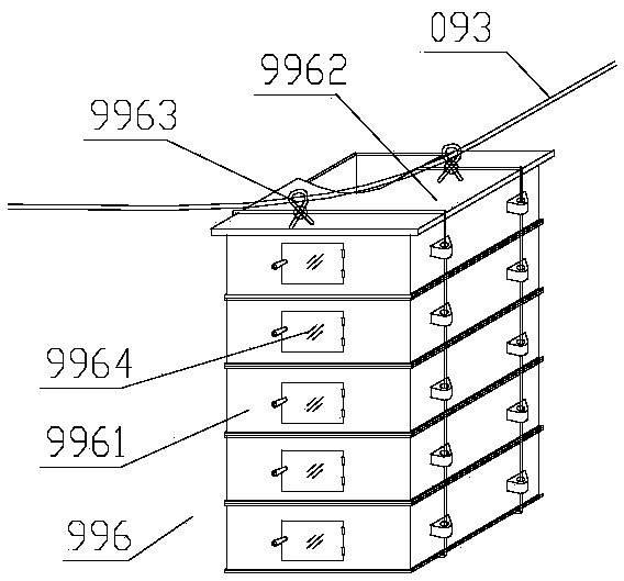 Feeding system used for marine aquaculture and provided with feeders and cranes