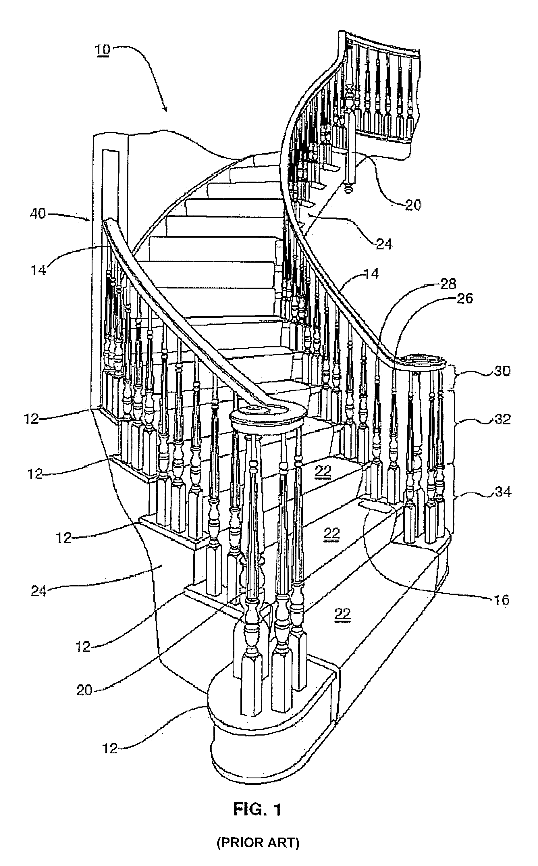 Stairway system having an improved baluster assembly