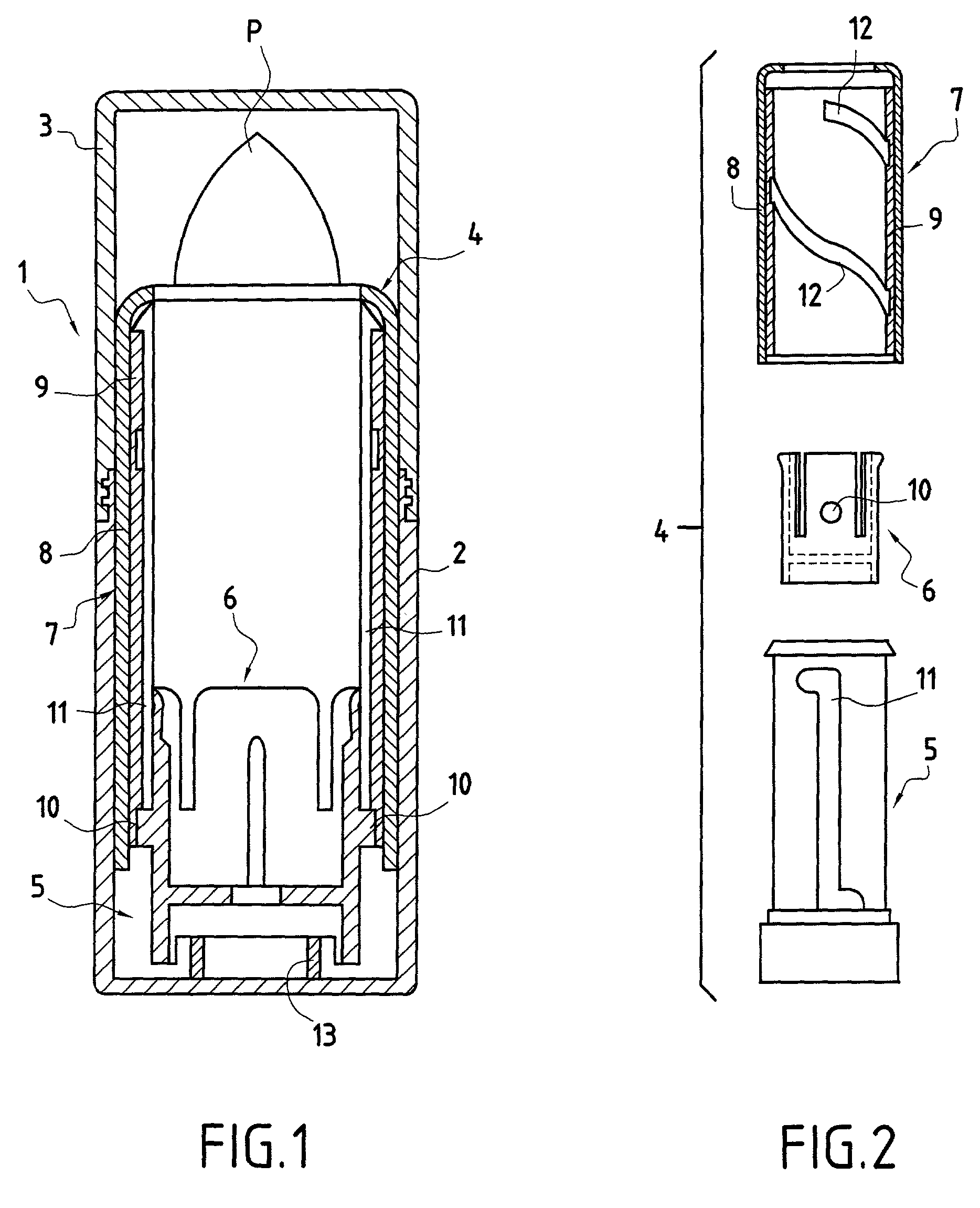 Device for packaging and applying a cosmetic or care product