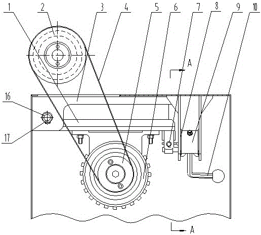 A transmission tensioning device