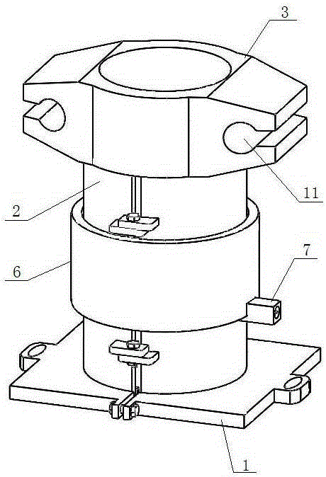 Casing axial load testing device during the period for waiting on cement mortar setting