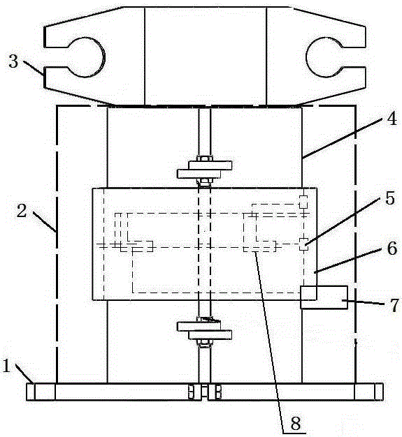 Casing axial load testing device during the period for waiting on cement mortar setting