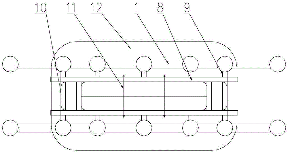 Spanning type bailey beam bracket and construction method thereof