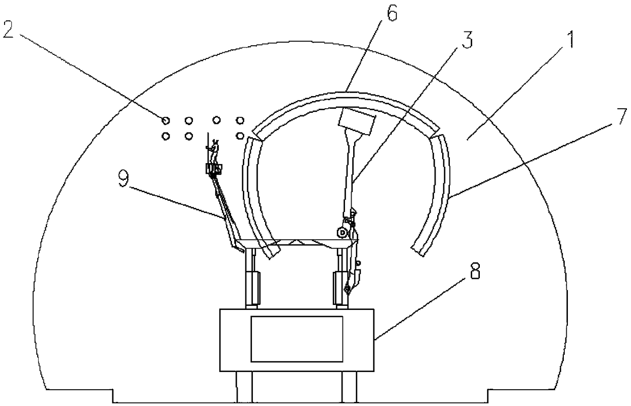 A mechanized construction method of underground excavation tunnel combined with drilling and injection method