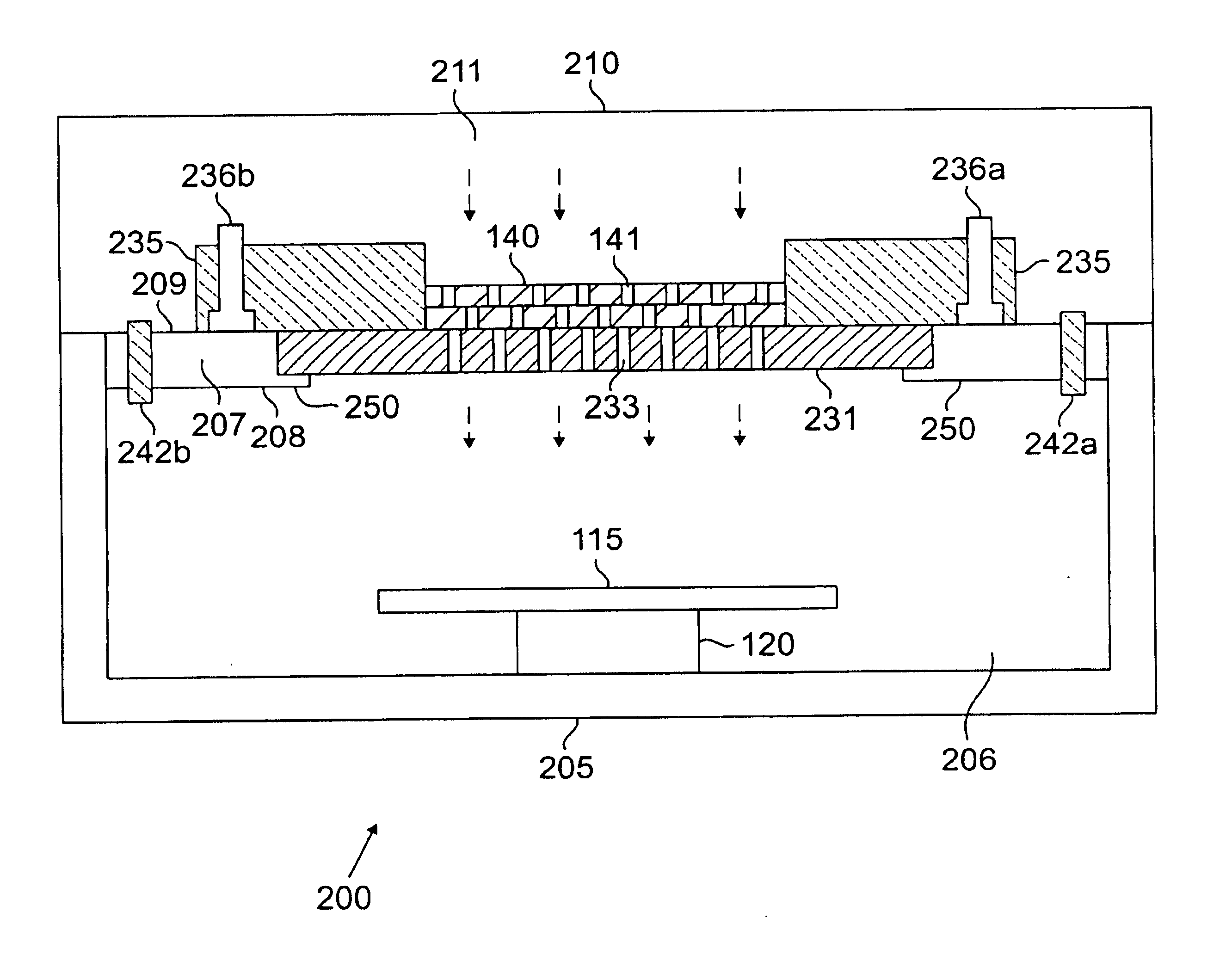 Plasma reaction chamber and captive silicon electrode plate for processing semiconductor wafers