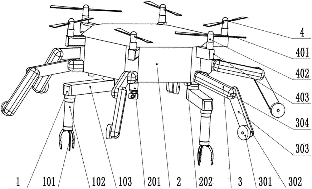 Motor-pumped well rescue device provided with six rotor wings