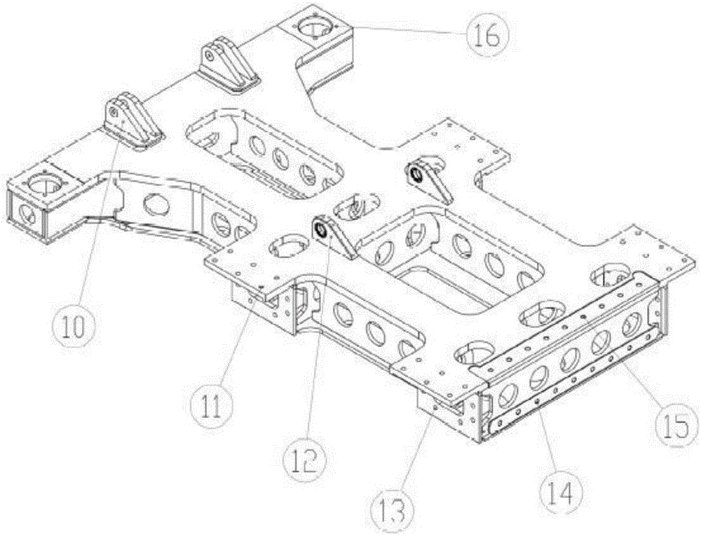 Special crawler chassis for raise boring machine