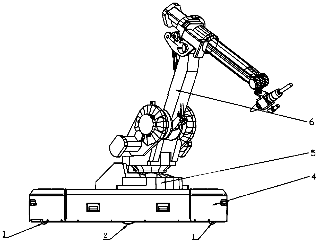 Welding robot capable of moving in all directions