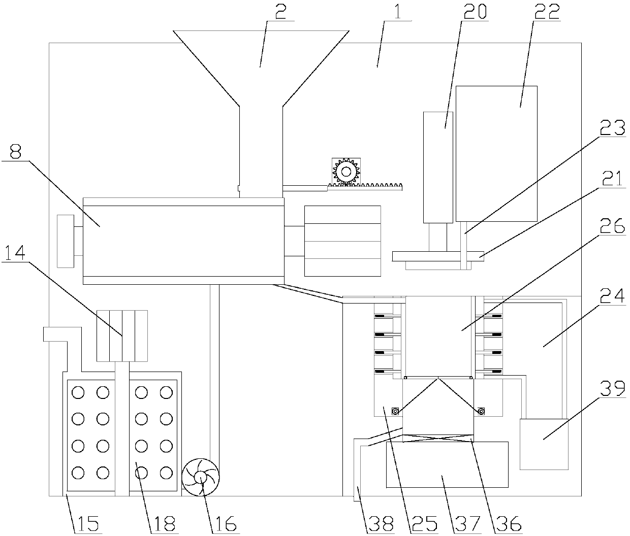 Automobile plastic part production equipment high in production precision