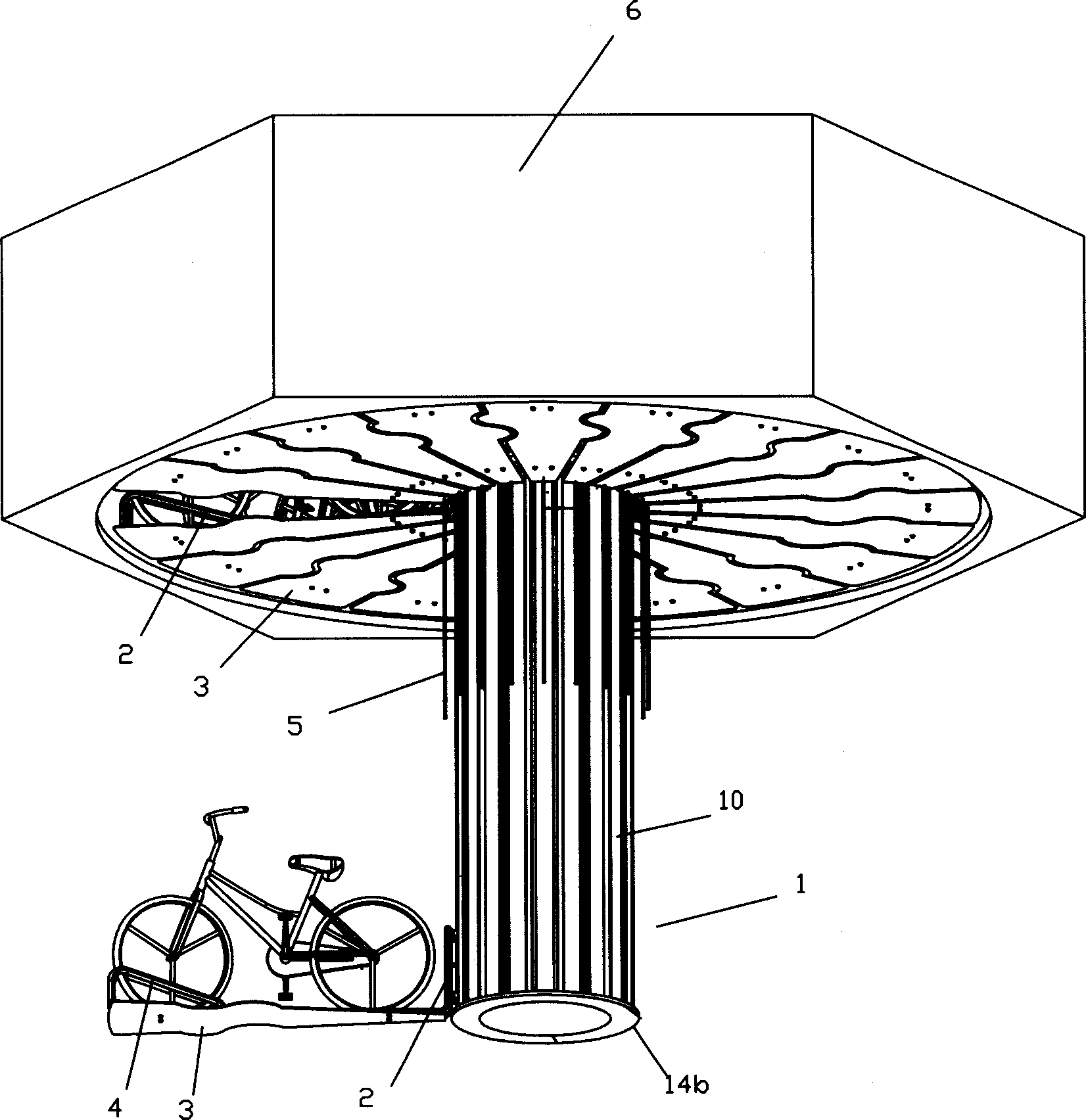 Suspension type bicycle parking facility