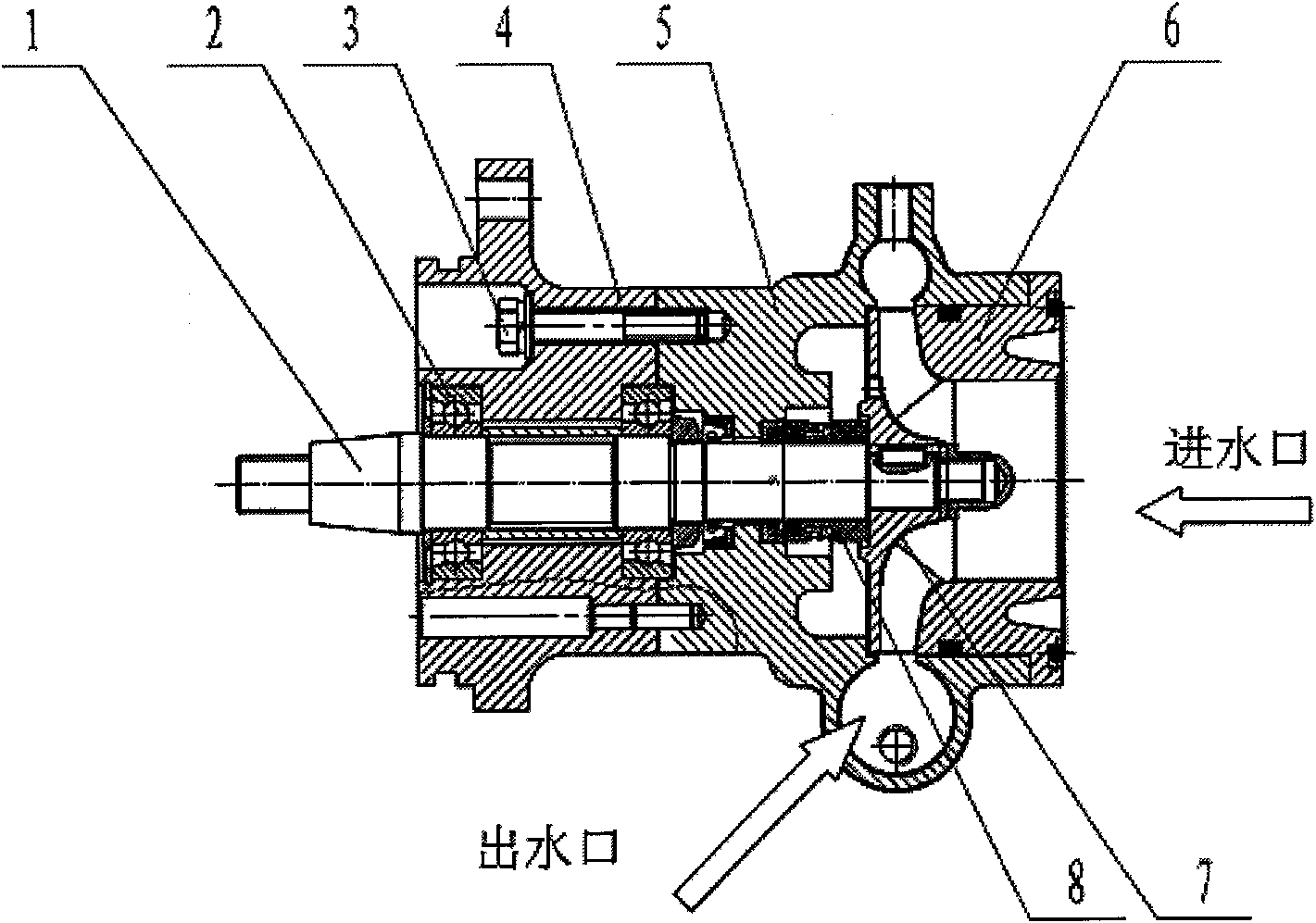 Centrifugal water pump