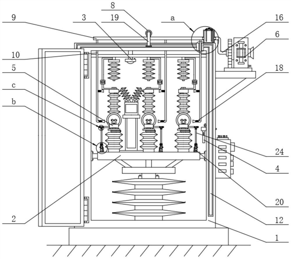 High-voltage switch cabinet remote monitoring device and high-voltage switch