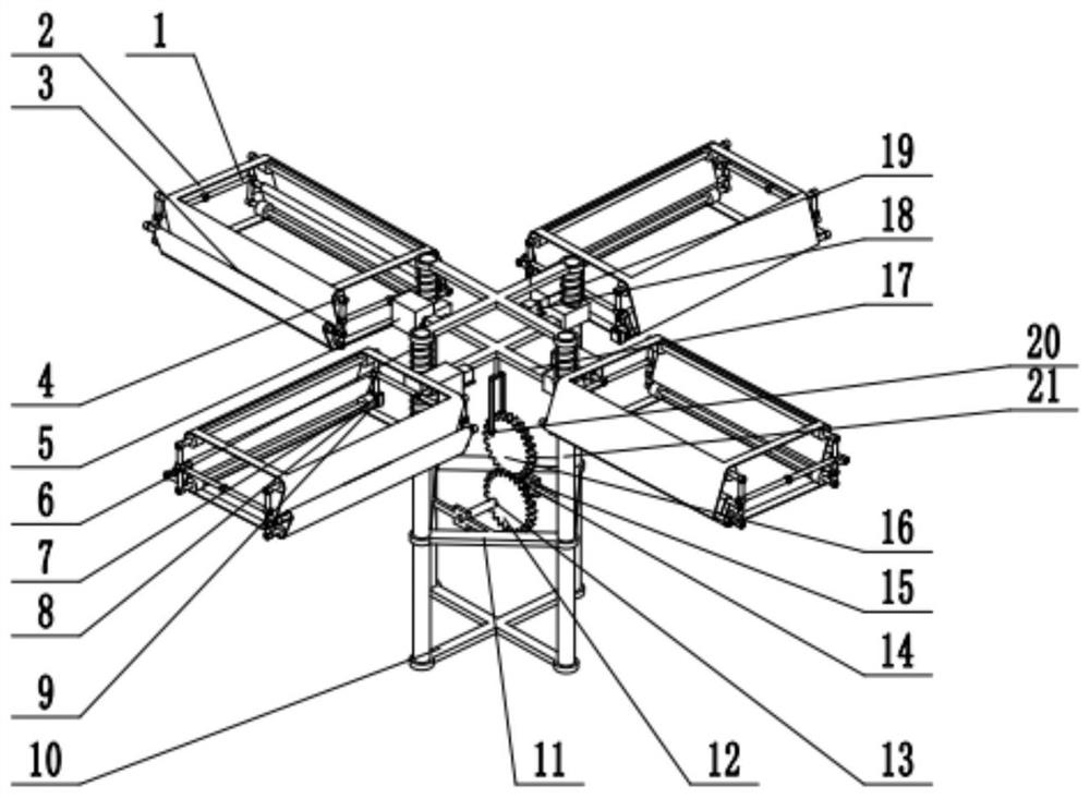 Four-drive energy adjustable continuous winged variable dip angle direct-acting aircraft