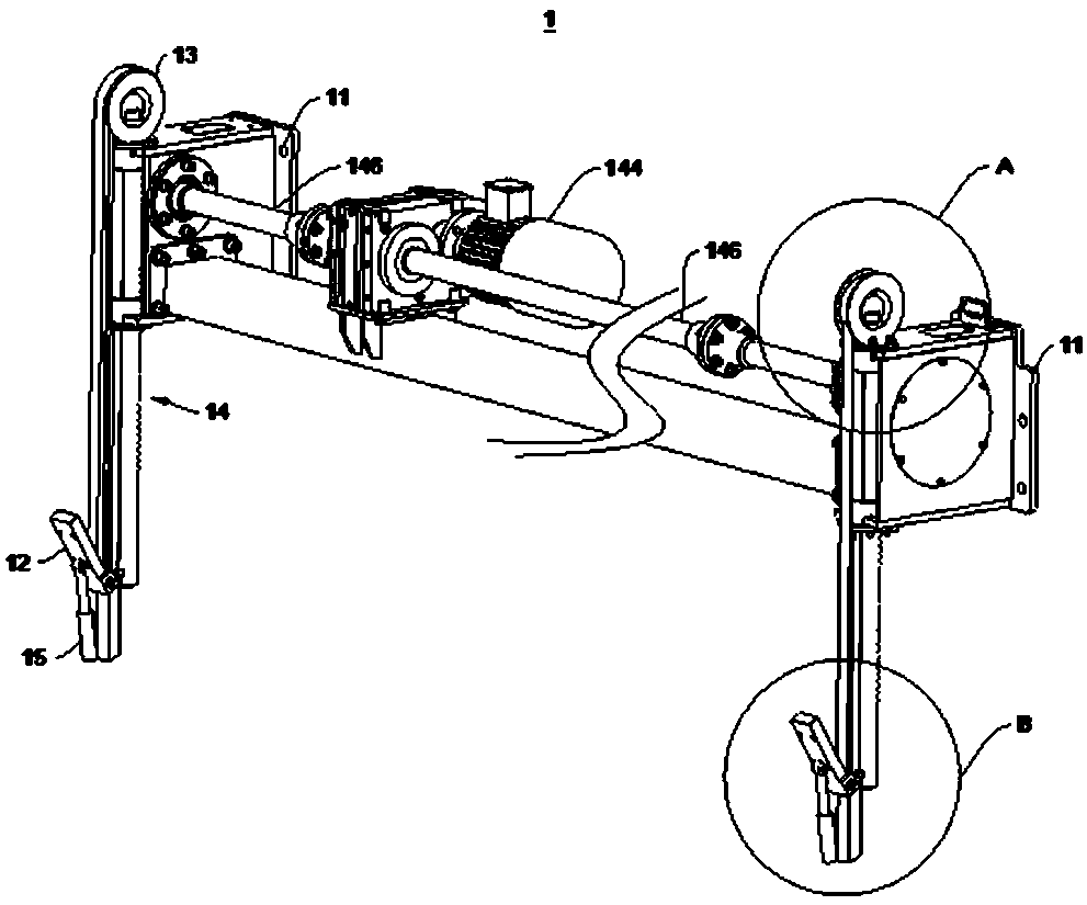 Door opening device and stacking machine