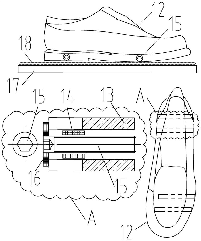 Device for preventing amyotrophy of astronaut during space weightlessness