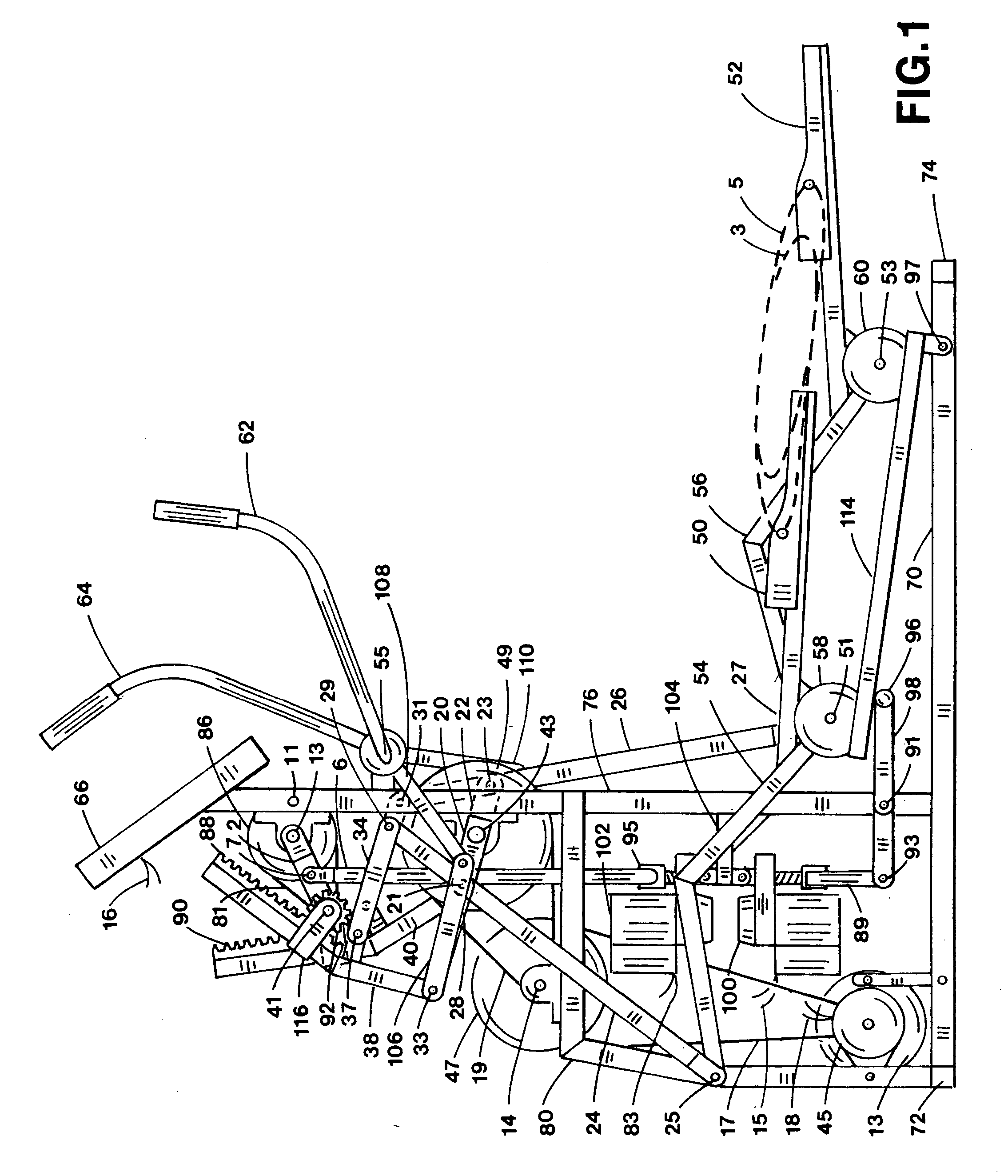 Adjustable elliptical exercise machine