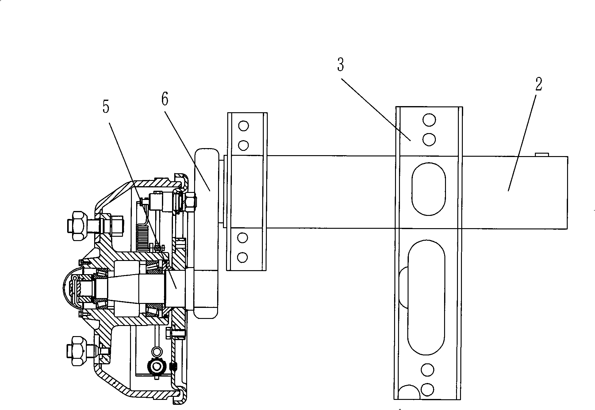 Shock-absorbing axle of special-shaped rubber stick