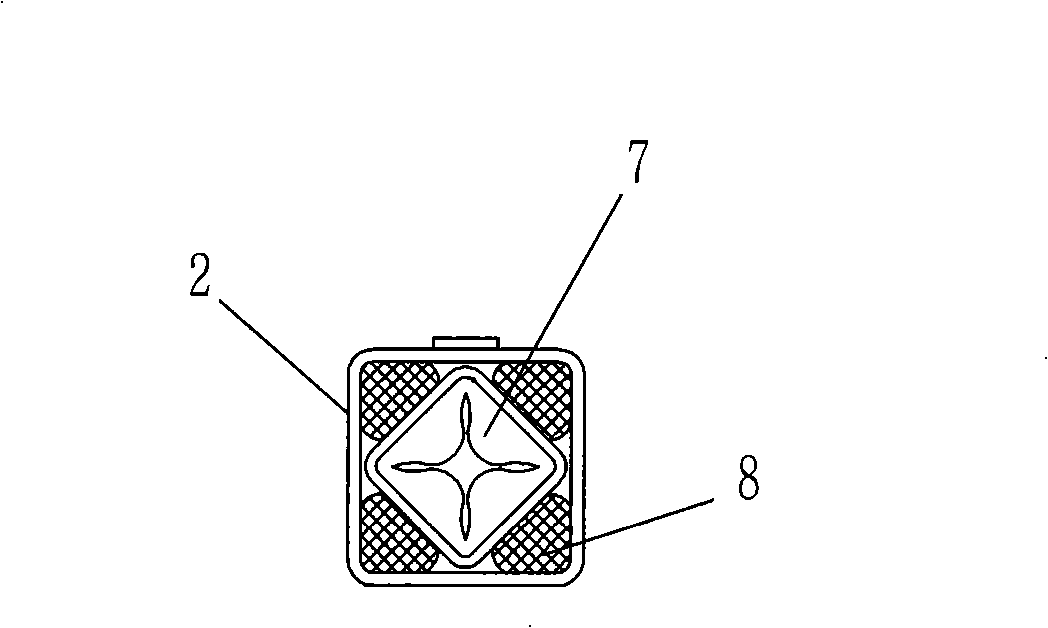 Shock-absorbing axle of special-shaped rubber stick