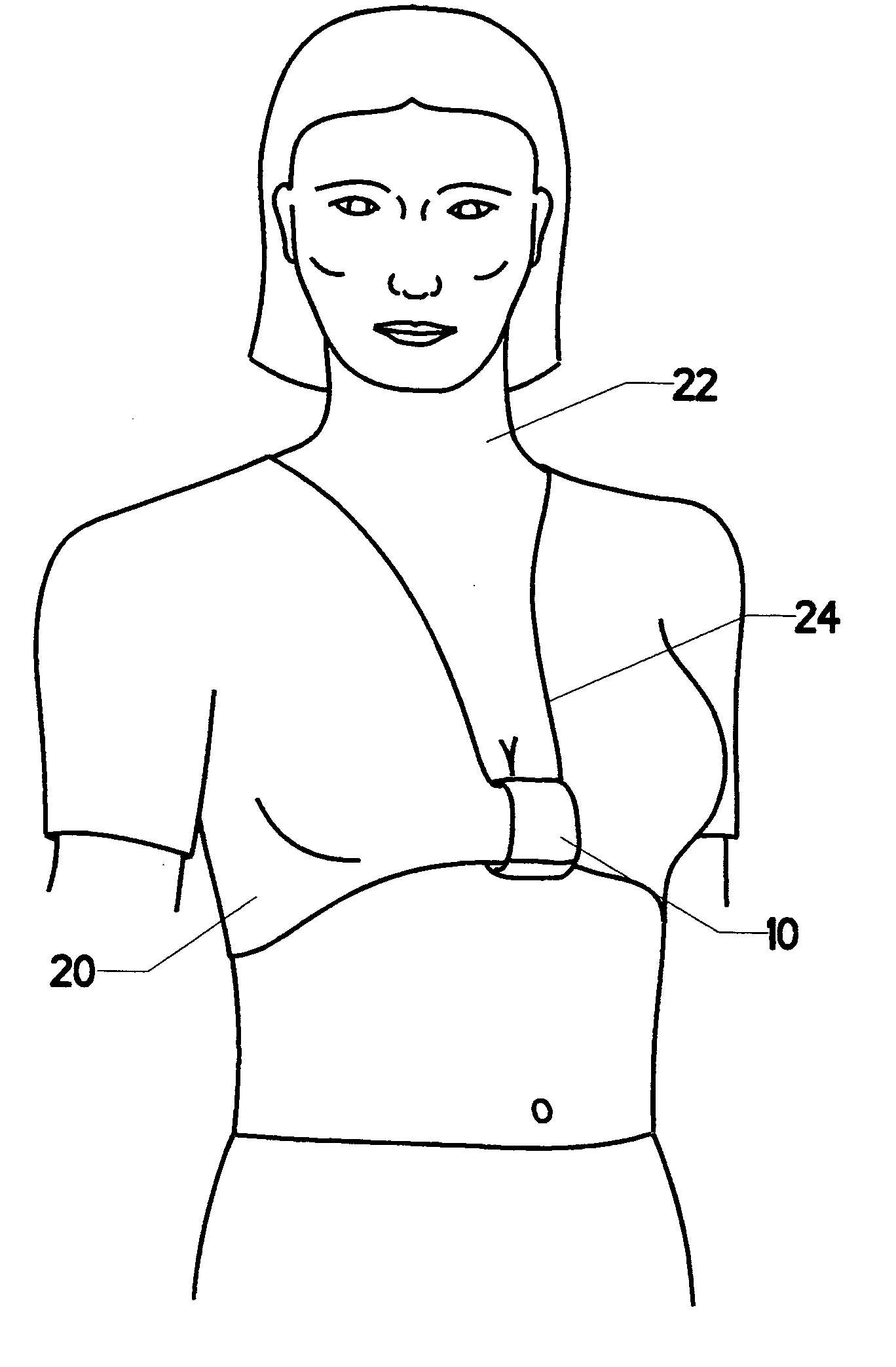 Method and apparatus for securing a tee shirt to a bra