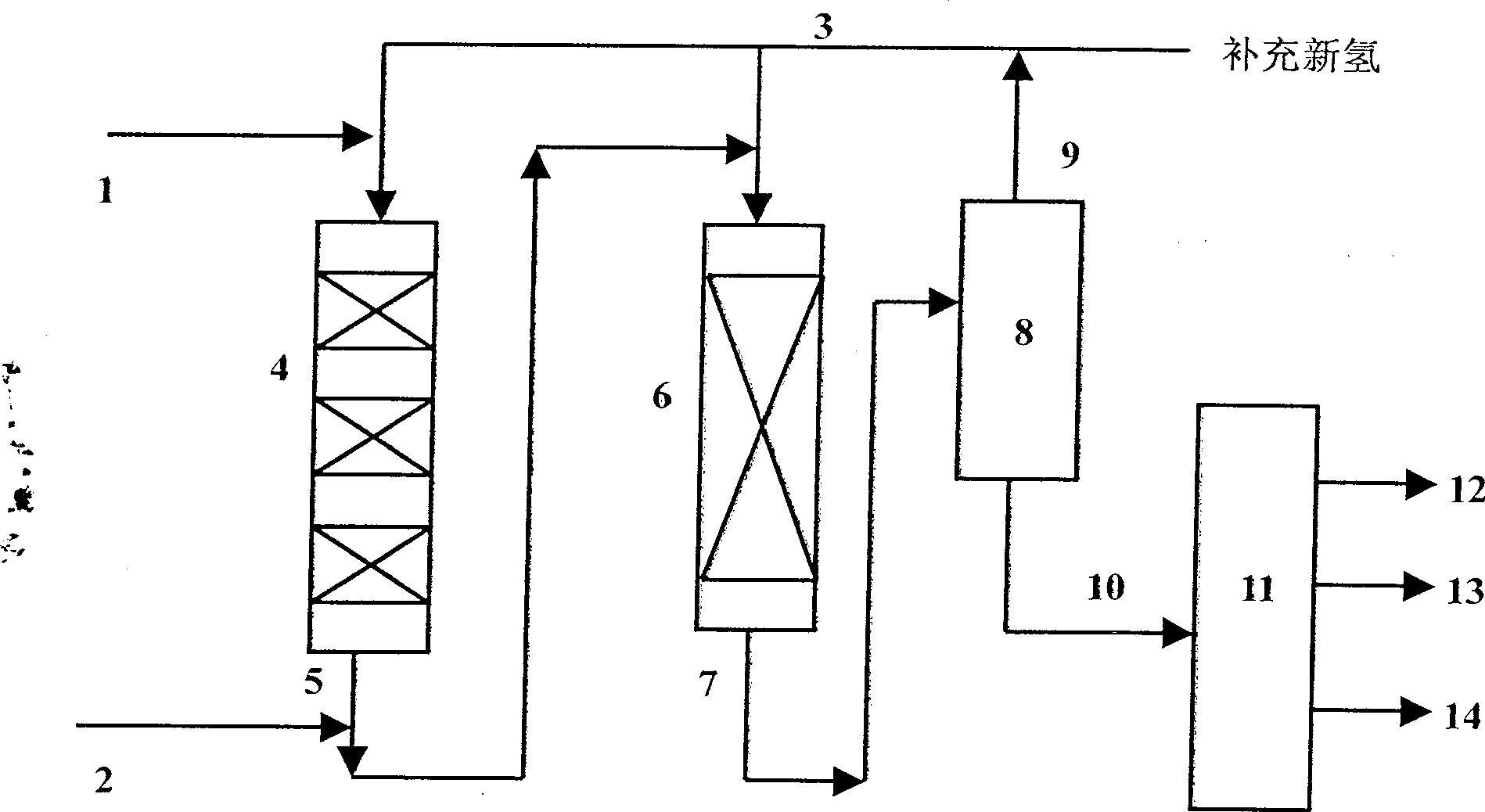 Method for producing high grade of diesel oil from charking full distillate oil