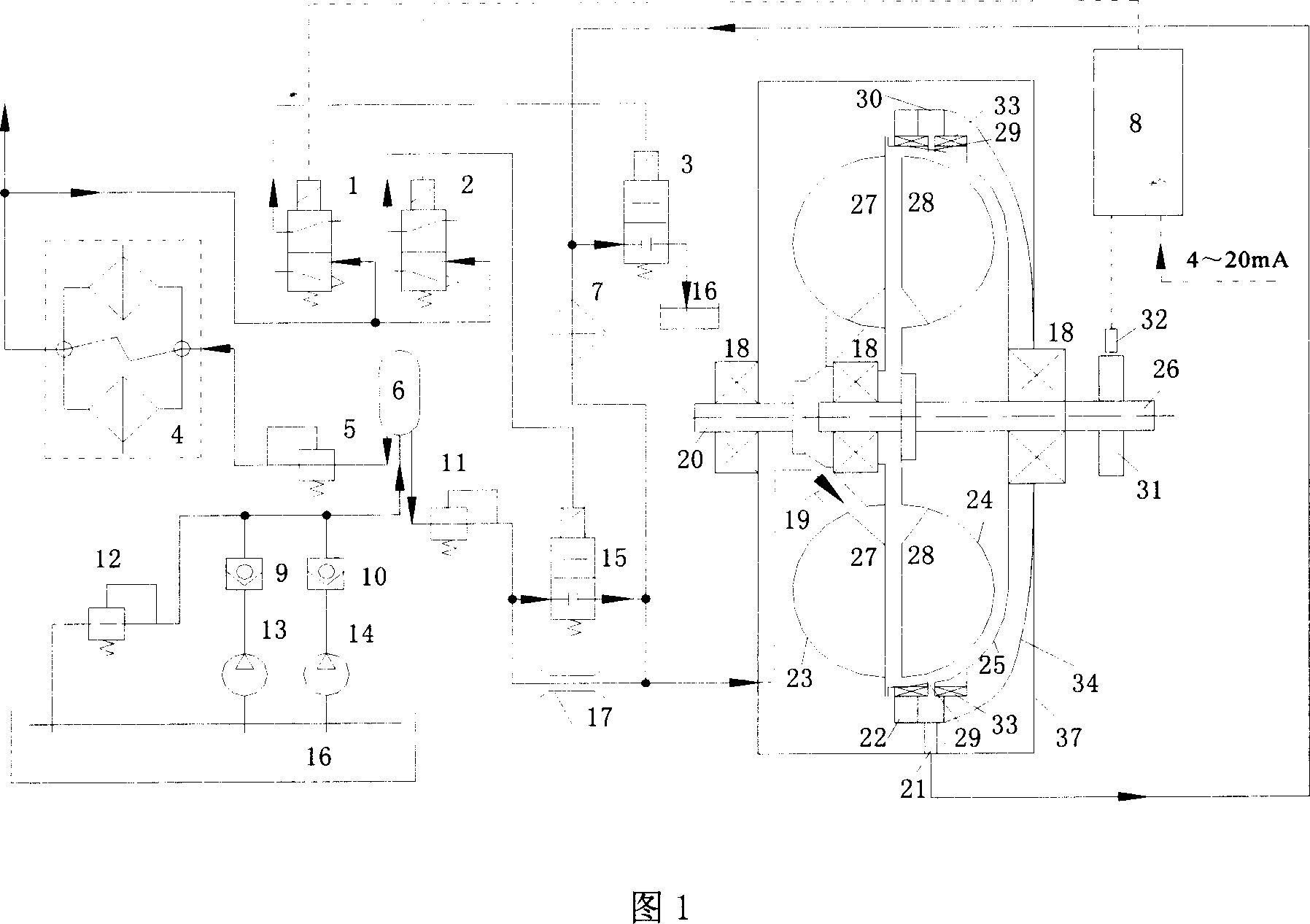 Eccentric flow guiding valve controlled speed adjusting type hydrokinetic coupoler