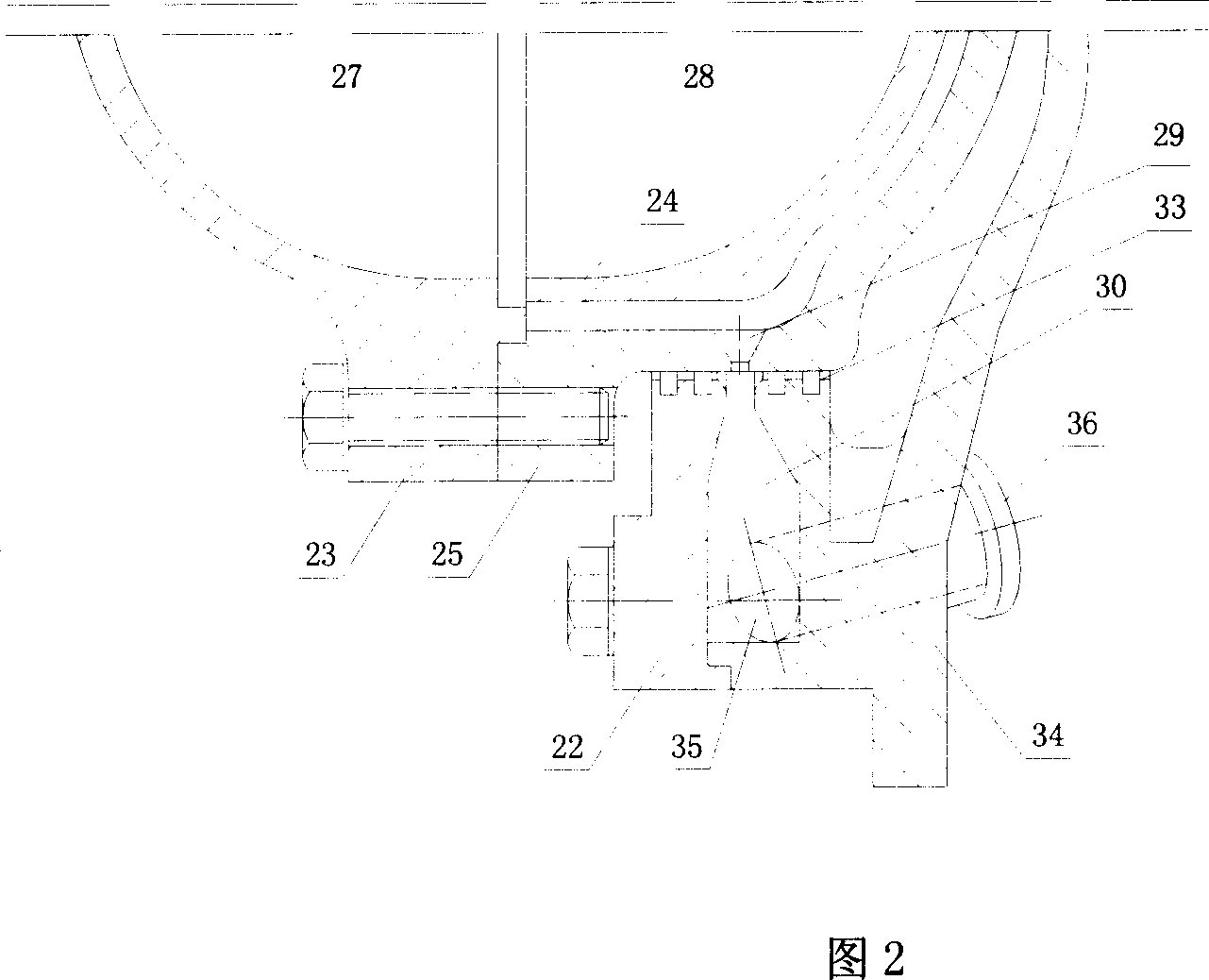 Eccentric flow guiding valve controlled speed adjusting type hydrokinetic coupoler