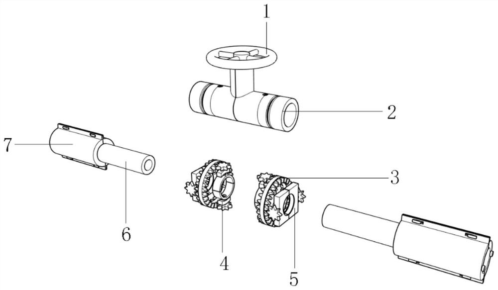 Single-pipe combination valve group wellhead flow path device easy to install