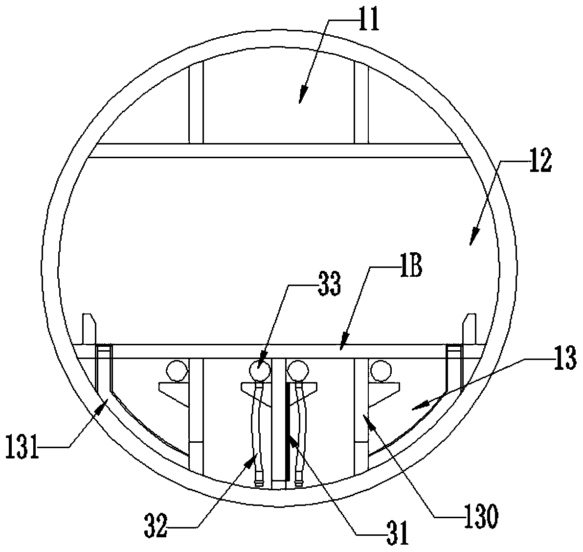 Escape system of underwater suspension tunnel