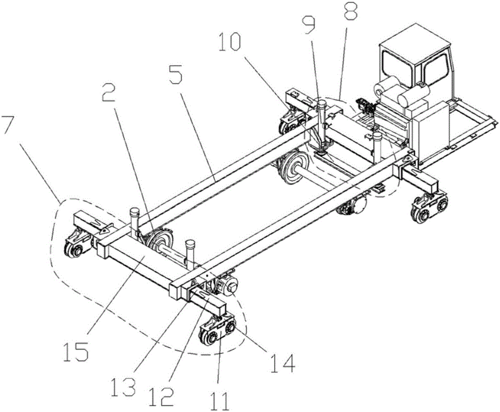 Track construction vehicle frame