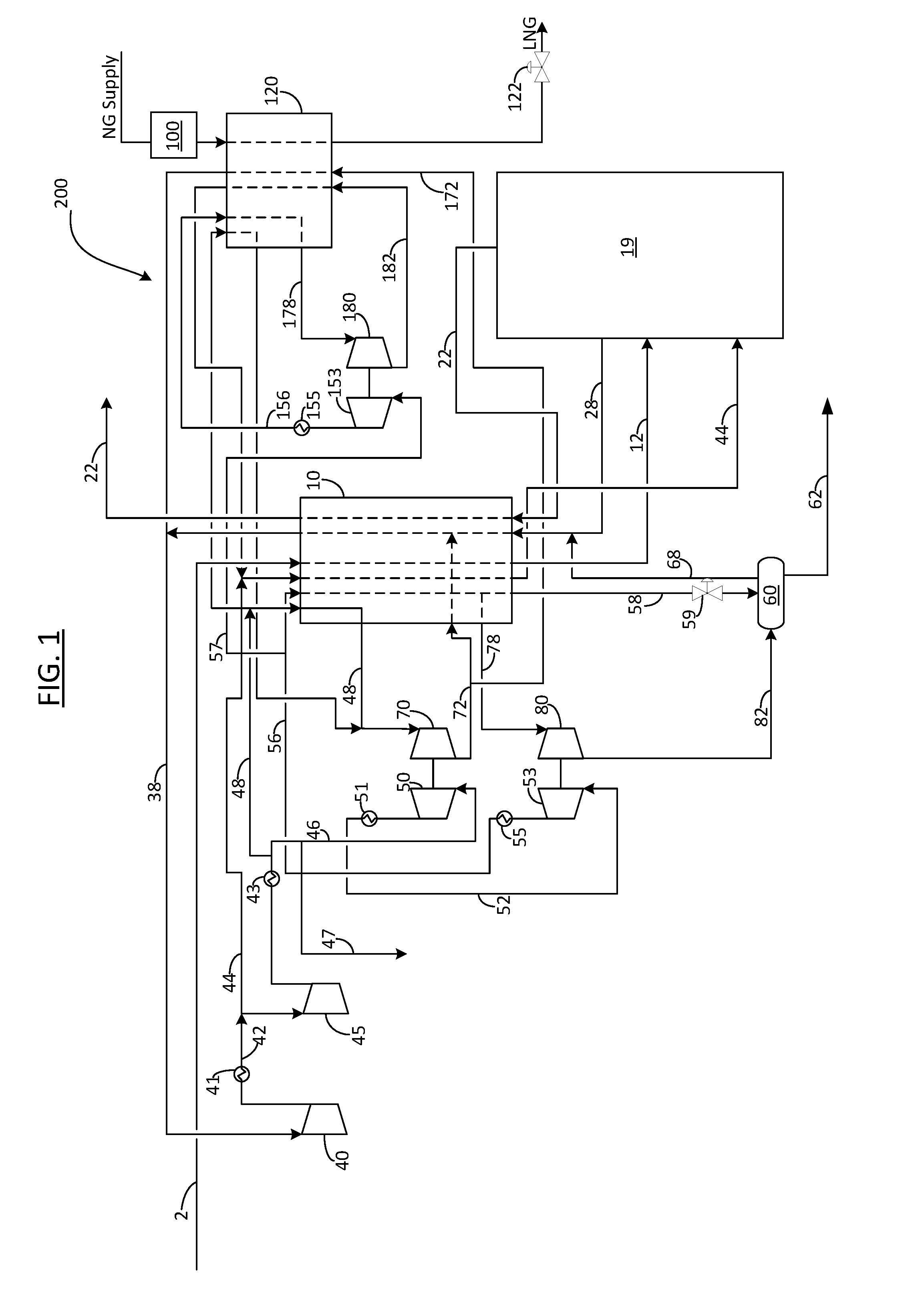 Method for the production of liquefied natural gas and nitrogen