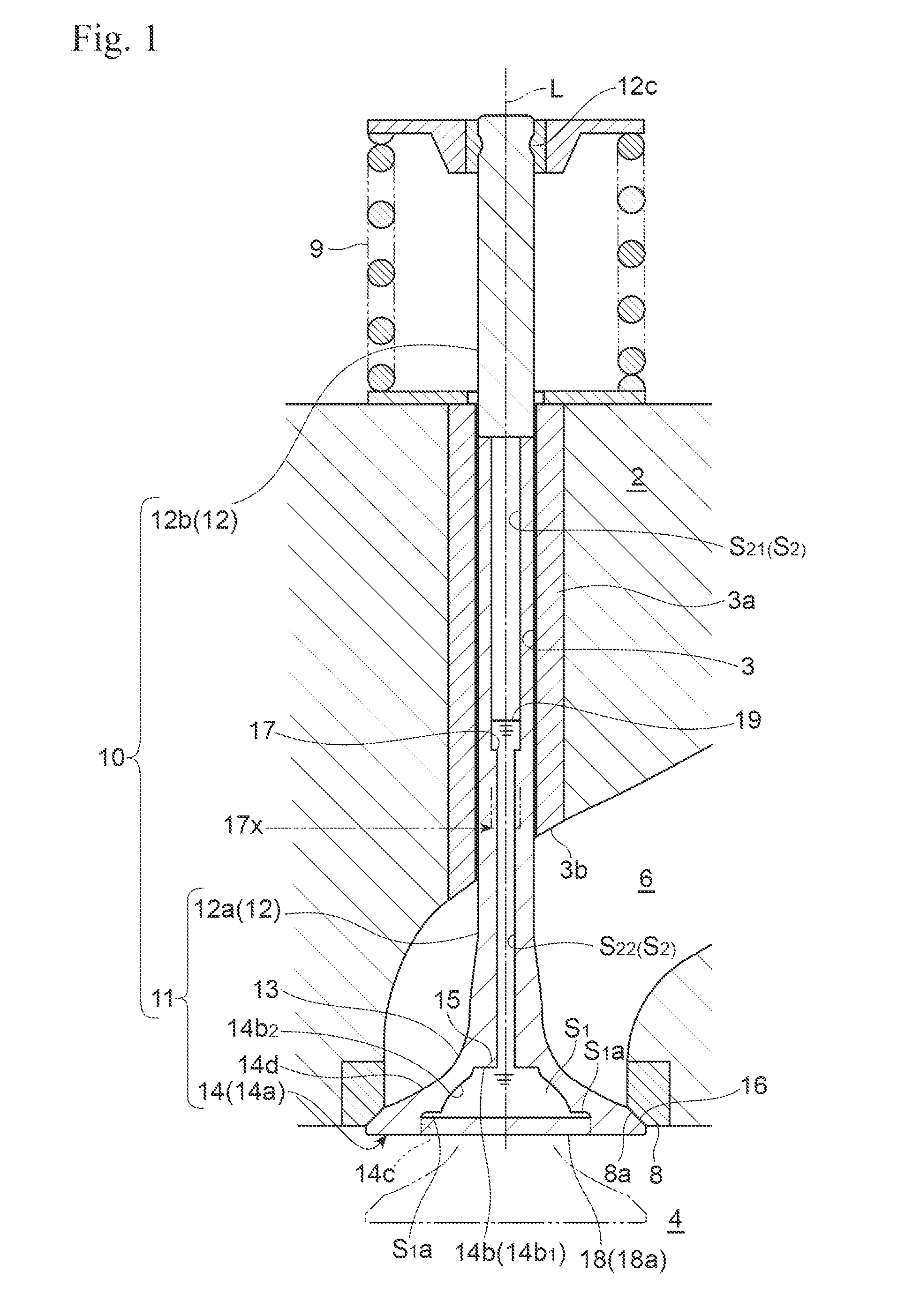 Hollow poppet valve