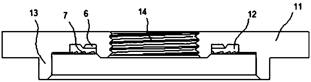 Battery container with hole in bottom part and sealing method of battery container