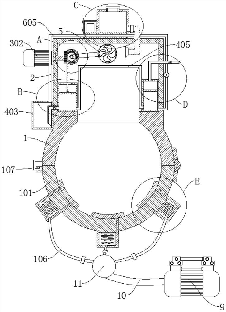 Efficient heat dissipation device for air compressor