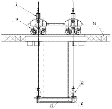 Multifunctional railway line-crossing swing bridge closure construction formwork and construction method thereof