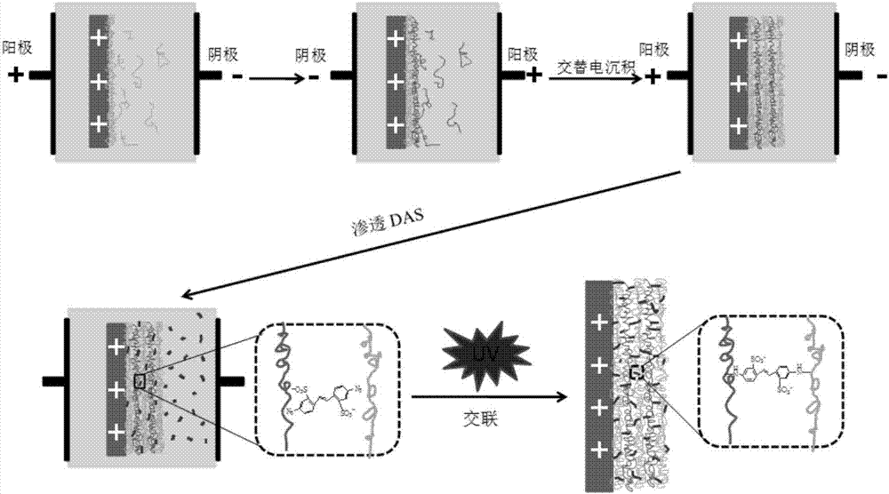 Preparation method of anion-exchange membrane with univalence and multivalence selective separation function