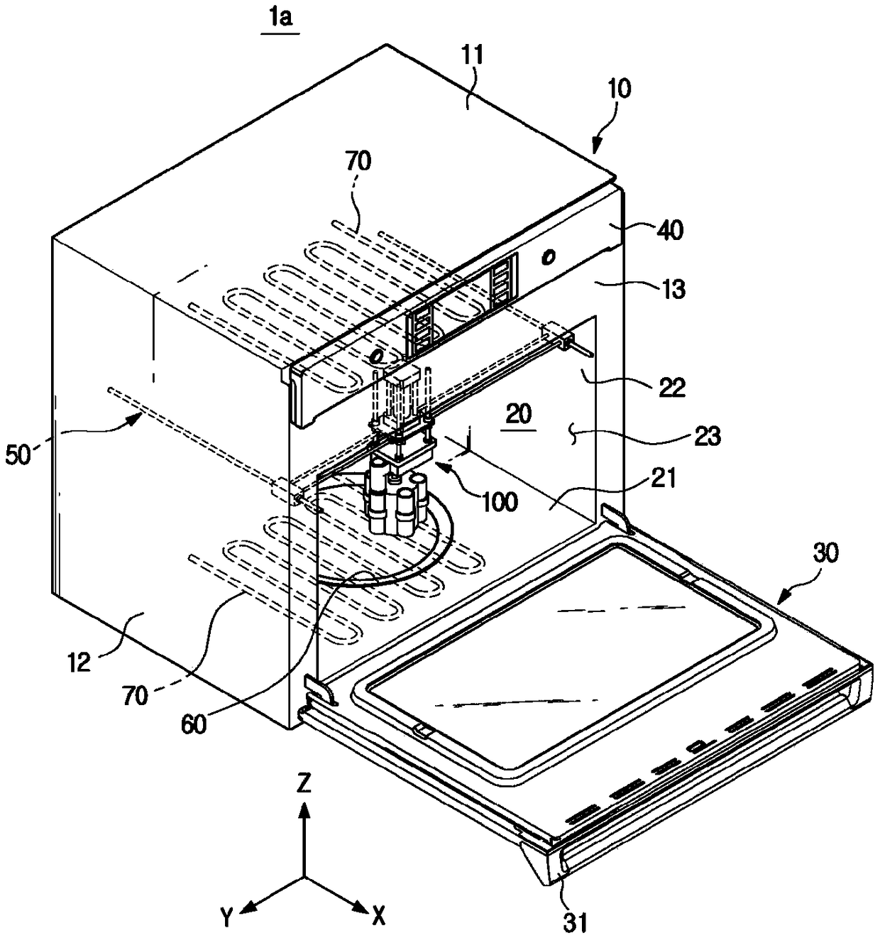 Cartridge assembly, cartridge unit, food forming module, and cooking apparatus