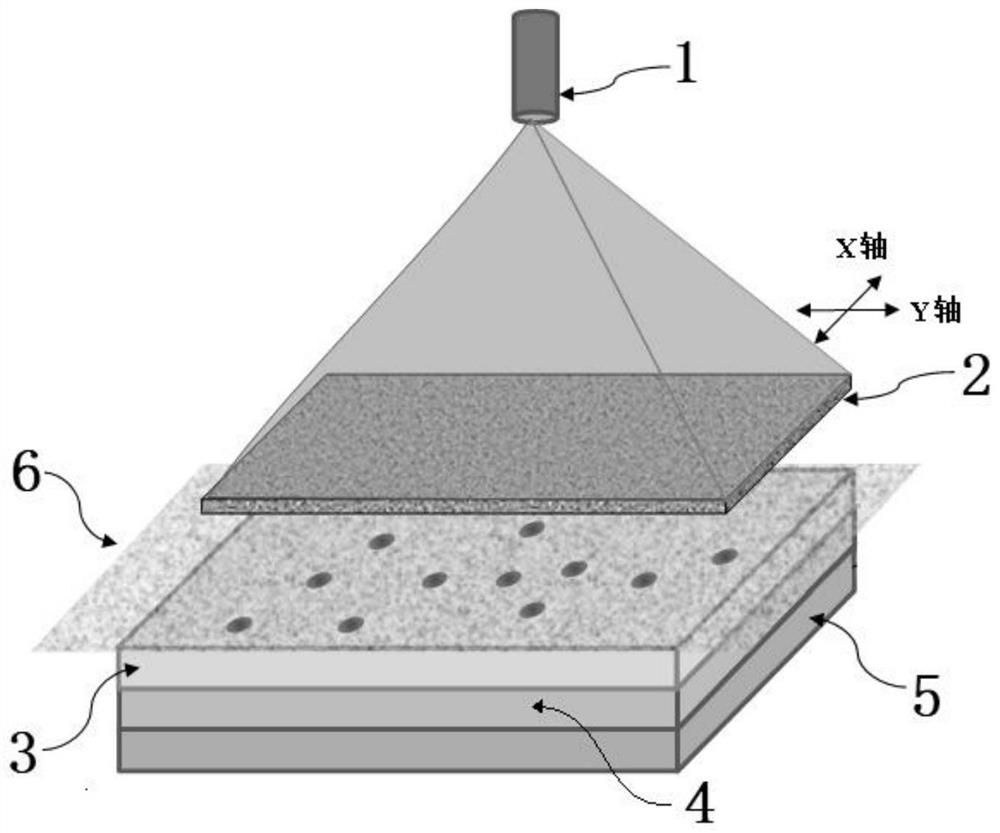 Lensless fluorescence microscopic imaging device and image reconstruction method thereof